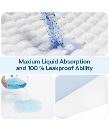 BHVESLL Washable Incontinence Bed Pad - 36 x 54 Reusable Waterproof Bed Pads 2 Pack for Kids | Superior Fluid Absorption - Buy Online on GoSupps.com