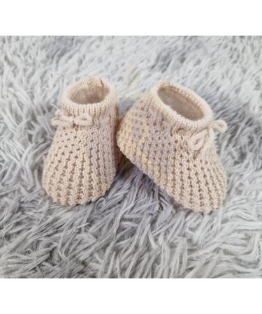 Royal Icon Baby Booties 0-3 Months - Cozy and Secure Infant Slippers - Unisex Newborn Baby Boots - Coffee Brown - Buy Online on GoSupps.com