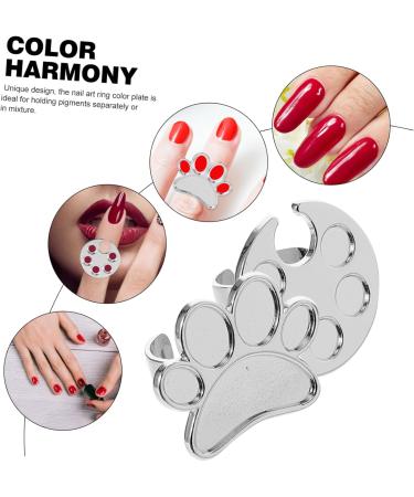 Palette de Nail Art Bague 2 Pcs Mini Ronde et Pied pour M lange Vernis Ongles Portable pour Passionn es Manucure et v nements Beaut  - Buy Online on GoSupps.com