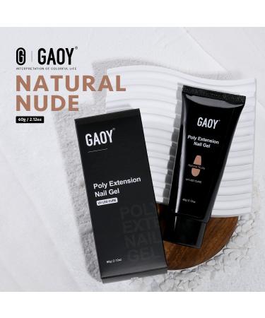 GAOY Poly Gel 60g Natural Nude Builder Gel - Nail Extension Gel for Salon-Quality Nail Art at Home - Buy Online on GoSupps.com