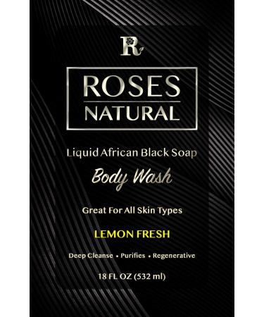 Buy Authentic African Black Soap Body Wash - Lemon Fresh | Natural Skincare for All Skin Types | Worldwide Shipping - Buy Online on GoSupps.com