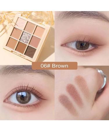 FOLTREN Brown Neutral Nude Eyeshadow Palette - 9 Color Matte & Shimmer Eye Makeup - Valentines Day Gift - Waterproof & Long-Lasting (06 Brown) - Buy Online on GoSupps.com