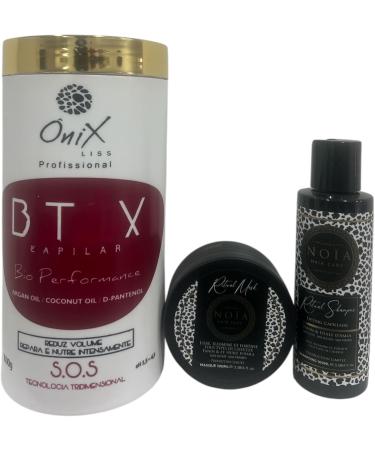  NOIA PARIS XLISO Brazilian Smoothing Treatment Pack (3 x 100ml) + 400ml Sulfate-Free Shampoo + 400ml Sulfate-Free Conditioner - Schwartz - Buy Online on GoSupps.com