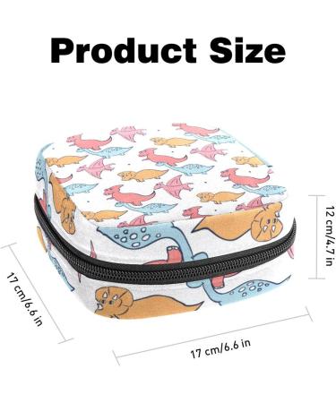 Anna Cowper Dinosaur Pink Sanitary Napkin Storage Bag Feminine Menstrual Cup Pouches Nursing Pad Holder Tampon Bags Portable Period Bag for Women Teen Girls 1Pcs Multi-colored 5 - Buy Online on GoSupps.com