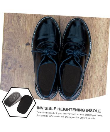 FRCOLOR Height Increasing Insoles - 4pcs Breathable Heel Lifts for Men | Invisible Shoe Height Enhancers | Athletic Foot Support - Black 11X6X1.5CM - Buy Online on GoSupps.com