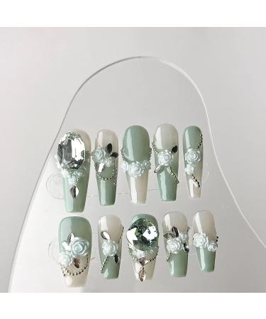 Temperament-enhancing nail art new warm micro-flower hand-worn nail art with the same paragraph finished nail art fake nails patch.(XS) - Buy Online on GoSupps.com