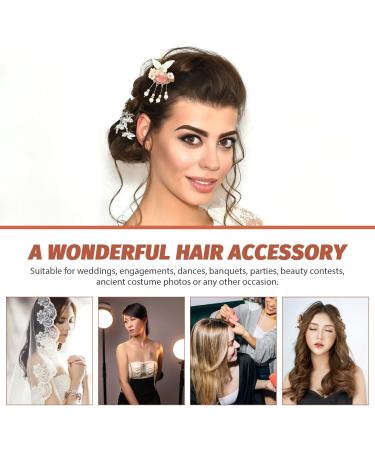 1 Pair Pearl Tassel Hair Clip Flower Hair Clip Hair Barrettes for Women Flower Barrettes Clips Pearl Hair Accessories for Women Tassel Hairpin Bride The Flowers Decorate Acrylic - Buy Online on GoSupps.com