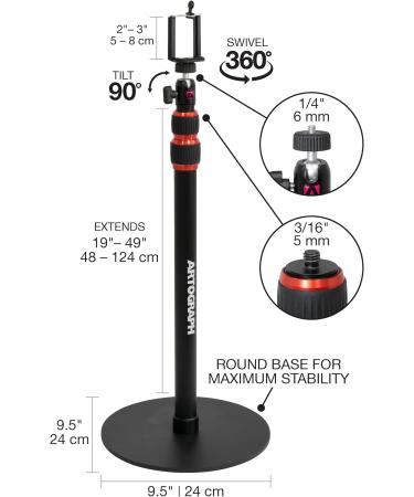 Artograph Digital Projector Stand for Digital Projectors and Cameras - Black & Red - Buy Online on GoSupps.com