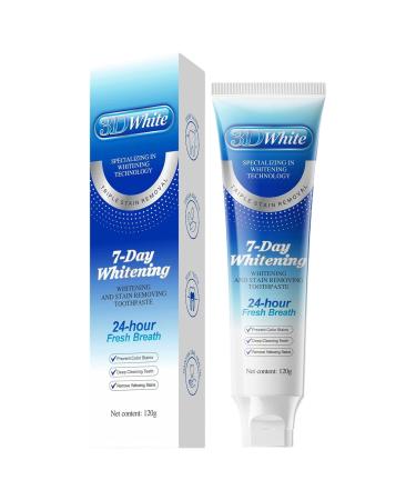 3D Whitening Toothpaste for Deep Cleaning 3 Count Pack (360g Total) Helps Tackle Stains and Maintain a Pleasantly Fresh Oral Environment White One Size One Size White - Buy Online on GoSupps.com