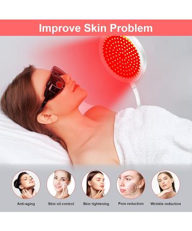 Shyineyou 660nm Red Light Therapy Lamp for Face, Skin, Neck, Hands - LED Red Light Therapy Device with Base - Buy Online on GoSupps.com