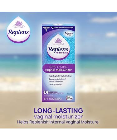 Replens Long-Lasting Vaginal Moisturizer 8 Count Pack - Single-Use Applicator - Hydrating Relief - Feminine Care - Buy Online on GoSupps.com