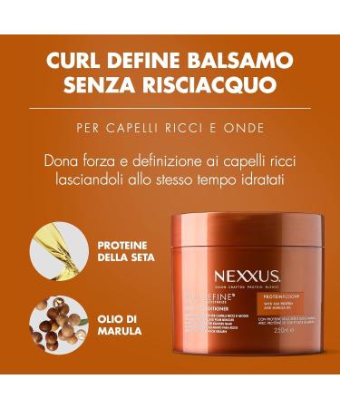 Buy Nexxus Curl Define Conditioner - Leave-In Balm for Curly Hair with Silk Protein & Marula Oil | Strengthens & Protects Curls (250ml) - Buy Online on GoSupps.com