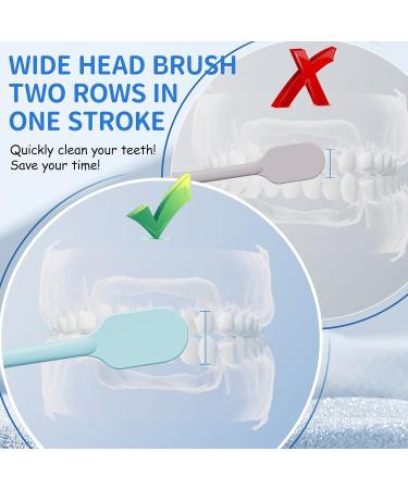 Super Soft Toothbrushes for Sensitive Gums - Bulk Pack of 8 - Ideal Wide Head Manual Toothbrush for Adults - Buy Online on GoSupps.com