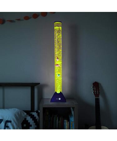 SensoryMoon 3.9ft Bubble Tube Floor Lamp with 10 Fish, 20 Color Remote - Best LED Aqua Night Light for Kids Bedroom and Autism - Tall Water Tower Tank, Fake Aquarium Column Stand for Living Room Decor - Buy Online on GoSupps.com