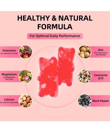 Potassium Magnesium Supplement Gummies Potassium Gummies for Adults Kids High Absorption Magnesium Glycinate for Leg Cramps & Immune Health Sugar-Free Raspberry Flavors 60 Count Raspberry 60 Count (Pack of 1) - Buy Online on GoSupps.com