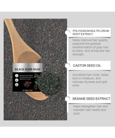  Generisch Black Hair Darkening Shampoo Bars-Gray Reverse for Men Root Coverage and Darkening Mane Gray Covering Nutrients Natural Ingredients 50g (2) - Buy Online on GoSupps.com