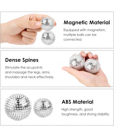 4-Piece Acupressure Ball Set + 10 Magnetic Finger Rings - Stress Relief & Massage Tools for Ultimate Relaxation - Buy Online on GoSupps.com