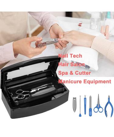 Plastic Nail Art Tool Sterilizer Tray - Clean & Sterilize Tweezers, Salon & Spa Equipment in Black - LXIANGN - Buy Online on GoSupps.com