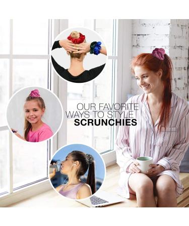 2 PCS Premium Large Dark Brown Velvet Hair Scrunchies for Women, Girls, and Kids - Updo Ponytail Bobble Scrunchy Bands - Buy Online on GoSupps.com