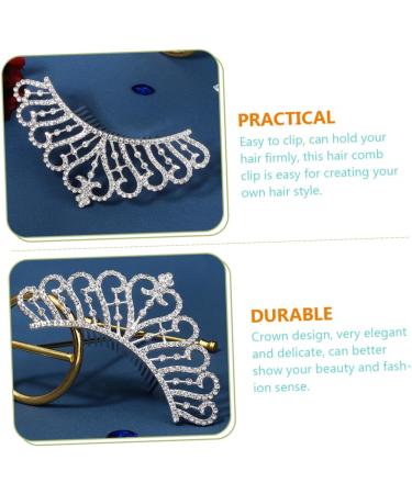 SKISUNO Crown Side Hair Comb Flower Girl Tiara Flower Girl Hair Accessories Wedding Hair Accessories Hair Clips for Kids Women Crown Hairpiece Wig Rhinestones Alloy Bride Small Crown - Buy Online on GoSupps.com