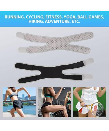 Elastic Knee Band - Breathable & Comfortable Sports Support Brace for Women | Prevents Collisions & Ensures Fixed Hem - Grey - Buy Online on GoSupps.com