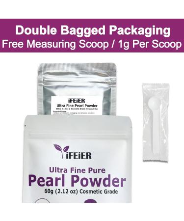 Pure Freshwater Pearl Powder for Skincare | Ultra Fine 60g Organic Crushed Pearl for DIY Cosmetics & Face Masks - Buy Online on GoSupps.com