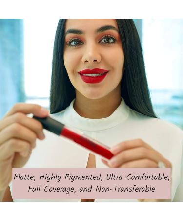 Mynena Hot Red Matte Liquid Lipstick - Long Lasting & Waterproof | Lola - Buy Online on GoSupps.com