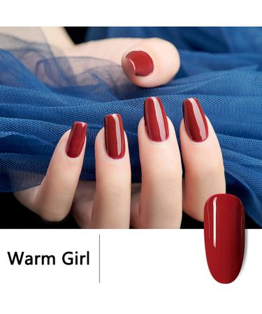 Warm Girl UV Nail Polish Set - 6 Nude Colors 8ml Gel Shellac Durable & Healthier Formula - Buy Online on GoSupps.com