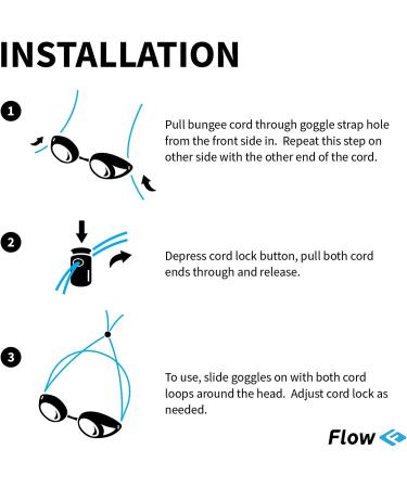 Flow Goggle Strap Kit (2-Pack) - Jet Black Replacement Bungee Cord Straps - Buy Online on GoSupps.com