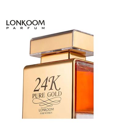 24K Pure Gold - Long Lasting Perfume for Women - Woody and Citrus Scent with Notes of Clementine Blackcurrant Tuberose Freesia and Vanilla - Travel Size Womens Perfume Spray - 3.4 oz Sandalwood Vanilla Citrus 3.4 Ounce (Pack of 1) - Buy Online on GoSupps.com
