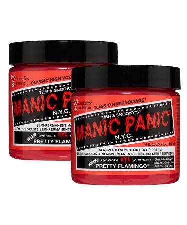 Manic Panic Pretty Flamingo Classic Creme Vegan Cruethy Free Pink Semi Permanent Hair Dye 2 x 118ml Pretty Flamingo 118 ml (2 Series) - Buy Online on GoSupps.com