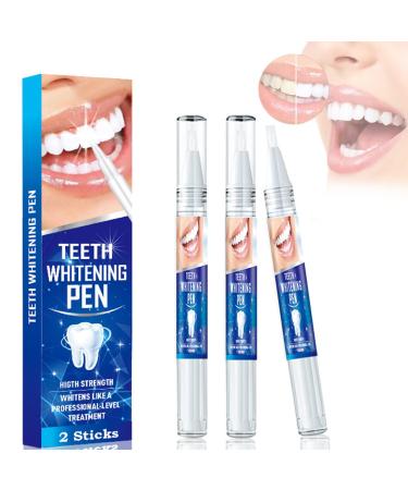 Pemarlis 2 pieces of tooth whitening pen bleaching teeth gel white teeth pen lighten fast teeth bleaching soft & tooth -friendly teeth removing effectively stains effectively