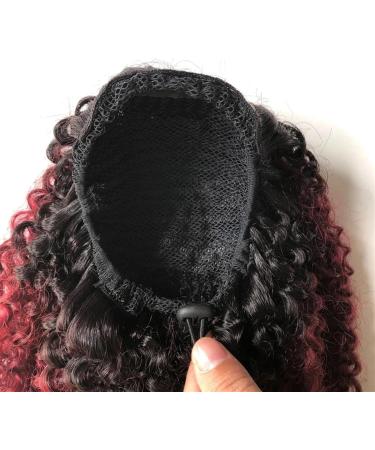 Drawstring Ponytail Human Hair Ponytail Extensions Fluffy Kinky Curly Ponytail Brazilian Remy Hair Clip in Afro Curly Ponytail Hairpiece (Color : #4 Size : 10inch) 10inch #4 - Buy Online on GoSupps.com