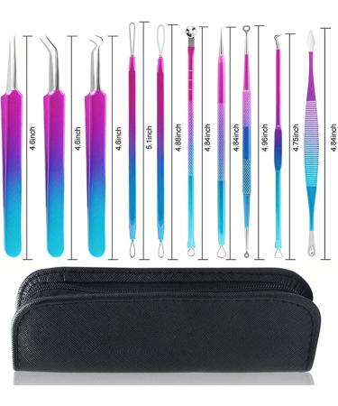 Acne Needle 10pcs Kit Stainless Steel Blackhead Remover Beauty Face Pimple Comedone Extractor Needle Clip Pore Cleaner (Color : Colorful 10pcs) - Buy Online on GoSupps.com