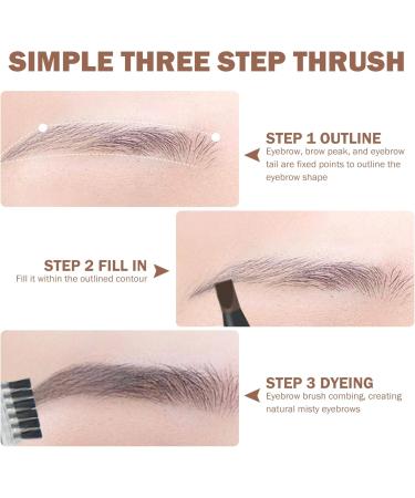 Lot de 2 crayons sourcils imperm ables en bois Stylo sourcils microblading avec taille-crayon pointe fine anti-taches pour des d'apparence naturelle marron Brun - Buy Online on GoSupps.com