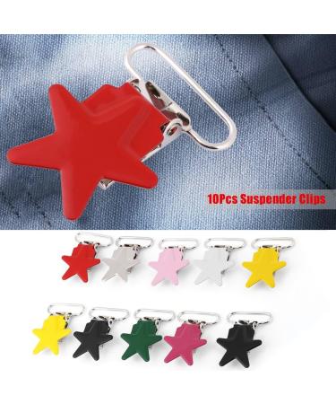 Yuecoom 10pcs Durable Round Suspender Clips | Pacifier Holder Clips & Craft Supplies | International Shipping Available - Buy Online on GoSupps.com