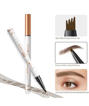  VIDIND Eyebrow Pencil Waterproof Rub Resistant 3D Eyebrow Pencil Natural Makeup for Men Women Dark Brown - Buy Online on GoSupps.com