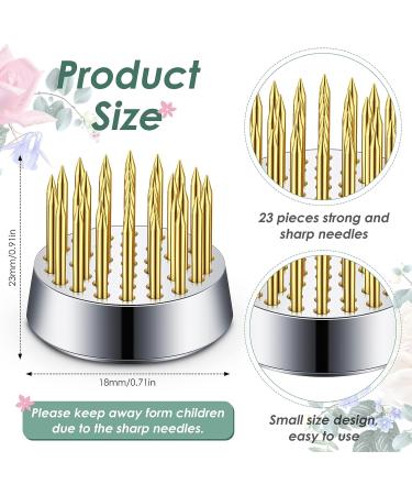 Kritkin 24-Piece Mini Round Flower Frogs - Silver and Yellow Floral Arranger Tools - Buy Online on GoSupps.com