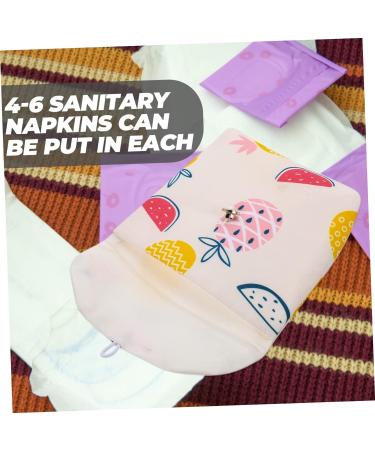 Healifty 6 Pcs Teens Napkin Storage Bag Menstrual Pads Organizer Wallet - Portable Period Pouch for Women - Toallas Sanitarias Para Mujer - Buy Online on GoSupps.com