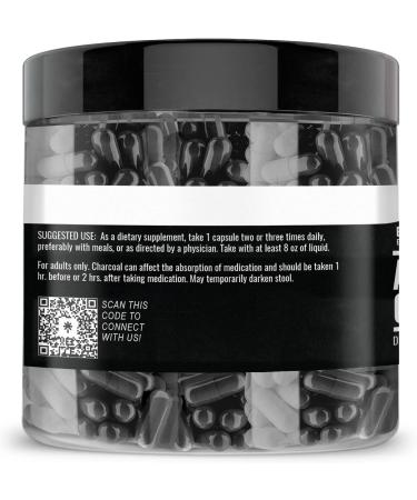 Earthborn Elements Activated Charcoal 200 Capsules - Pure, Undiluted, No Additives - Buy Online on GoSupps.com