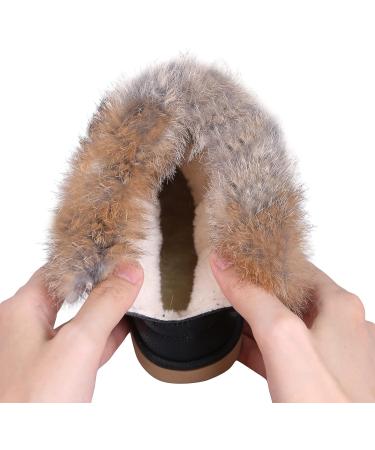 MINBEI Baby Girls Waterproof Winter Snow Boots - Pink/White/Rose Gold/Brown - Size 5.5 UK - Toddler Girls Soft Leather Booties - Buy Online on GoSupps.com