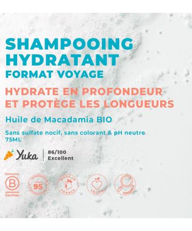 ENERGIE FRUIT | Moisturizing Shampoo Travel Size | Mono & Macadamia | Dry and Damaged Hair | Vegan | 75ml - Buy Online on GoSupps.com