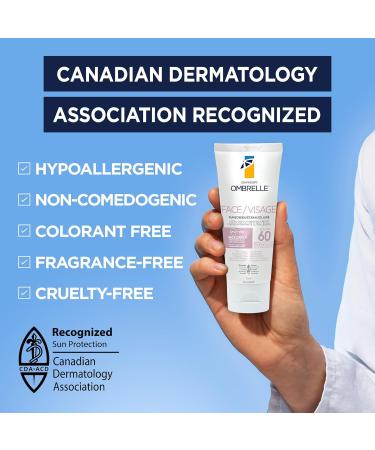 Garnier Ombrelle Face Sunscreen Lotion SPF 60 Broad Spectrum UVA/UVB Very High Protection For Sensitive Skin Non-Comedogenic Non-Greasy Non-Sticky Water Resistant 75ml - Buy Online on GoSupps.com