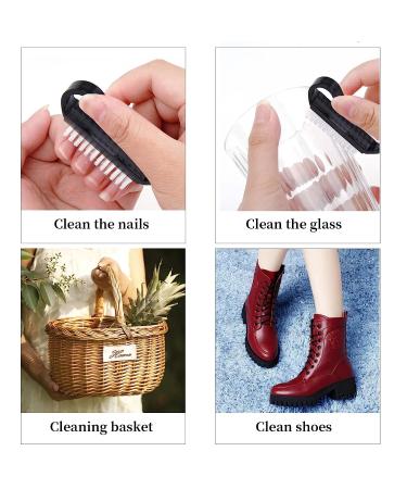 20 Pcs Home Plastic Nail Cleaning Brushes with Black Handle Grip - Portable Nail Art Manicure Tools - Buy Online on GoSupps.com