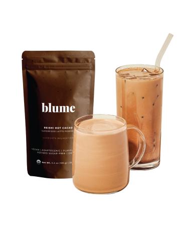 Blume Reishi Hot Cocoa Blend - Stress Soothing Superfoods Mushroom latte with Brain Boosting Adaptogen Organic Cocao - Organic Vegan And Keto Friendly - 30 Servings