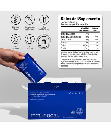 Immunocal Glutathione Precursor Whey Protein Isolate Immune Support Master Antioxidant Detox Cleanse + Brain Health | Fat-Free Sugar-Free Lactose-Intolerant Friendly | 30 Servings | Canada Only - Buy Online on GoSupps.com