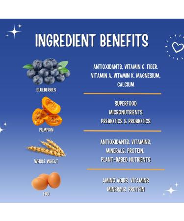 Just Natural Paws Blueberry & Pumpkin Dog Treats - Healthy Human-Grade Superfood Dog Training Treats Natural & Vegetarian No Preservatives or Additives - Buy Online on GoSupps.com