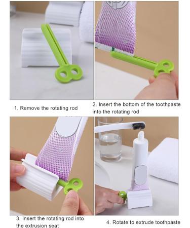 YOXIER Cosmetics Press Squeezing Dispenser 4pcs Automatic Toothpaste Squeezer Tube Cosmetics Press Face Cleanser Dispenser Toothpaste Tube Squeezer Green - Buy Online on GoSupps.com