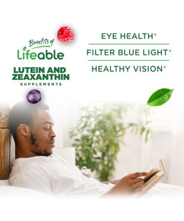 Lifeable Lutein and Zeaxanthin Gummies | Great Tasting Lutein and Zeaxanthin Supplements for Eyes | Vegan and Non GMO Eye Health Gummies | 60 Count - Buy Online on GoSupps.com