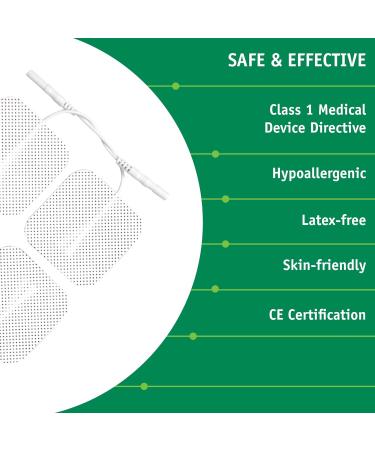 Med-Fit 1 Tens Pads: 16 Pads (4 Packs) of Premium Long-Lasting Self-Adhesive Tens Pads/Tens Electrodes (5cm x 5cm) with Patented Hydro-Gel Technology - Buy Online on GoSupps.com